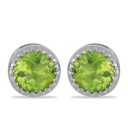 Cercei din Argint 925 ( 1.67 grame ) cu Peridot Changbai 1.72 Carate