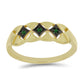 Inel din Argint 925 Placat cu Aur ( 2.32 grame ) cu Diamant Verde 0.04 Carate