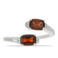Inel din Argint 925 ( 2.8 grame ) cu Granat Barton și Topaz Alb 2.4 Carate