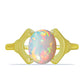 Inel din Argint 925 Placat cu Aur ( 2.37 grame ) cu Opal Etiopian Lega Dembi 1.84 Carate