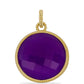 Pandantiv din Argint 925 Placat cu Aur ( 0.57 grame ) cu Agat Violet 8.85 Carate