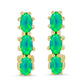 Cercei din Argint 925 Placat cu Aur ( 2.88 grame ) cu Opal Verde Etiopian Lega Dembi 0.96 Carate