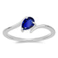 Inel din Argint 925 ( 1.49 grame ) cu Safir Albastru Australian 0.6 Carate