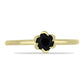 Inel din Argint 925 Placat cu Aur ( 2.02 grame ) cu Spinel Negru 0.61 Carate