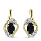 Cercei din Argint 925 Placat cu Aur ( 3.23 grame ) cu Spinel Negru și Topaz Alb 1.33 Carate