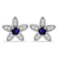 Cercei din Argint 925 ( 1.47 grame ) cu Safir Albastru Australian și Topaz Alb 0.48 Carate