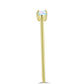 Inel din Argint 925 Placat cu Aur ( 0.91 grame ) cu Piatra Lunii Curcubeu 0.27 Carate