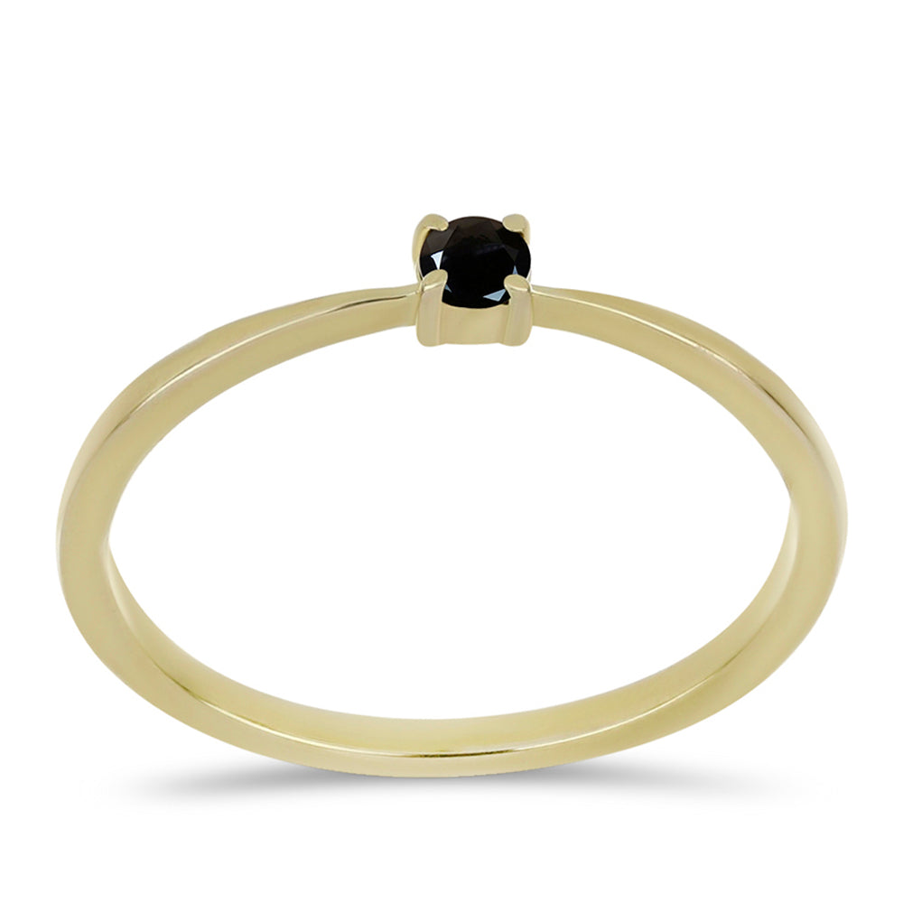 Inel din Aur de 9K ( 1.24 grame ) cu Diamant Negru 0.13 Carate 3 