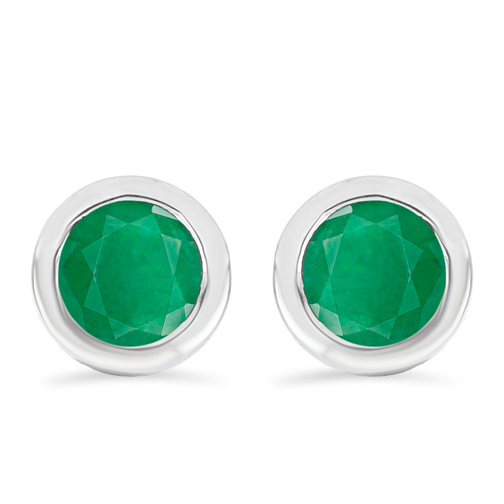 Cercei din Argint 925 ( 2.12 grame ) cu Smarald Brazilian 1.46 Carate 1 