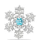 Pandantiv din Argint 925 ( 2.04 grame ) cu Apatit Albastru ca Cerul și Topaz Alb 1.11 Carate