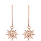 Cercei din Argint 925 Placat cu Aur Roz ( 2.15 grame ) cu Diamant Dansantor Roz 0.01 Carate