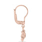 Cercei din Argint 925 Placat cu Aur Roz ( 2.15 grame ) cu Diamant Dansantor Roz 0.01 Carate