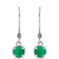 Cercei din Argint 925 ( 1.63 grame ) cu Smarald Brazilian și Topaz Alb 1.06 Carate