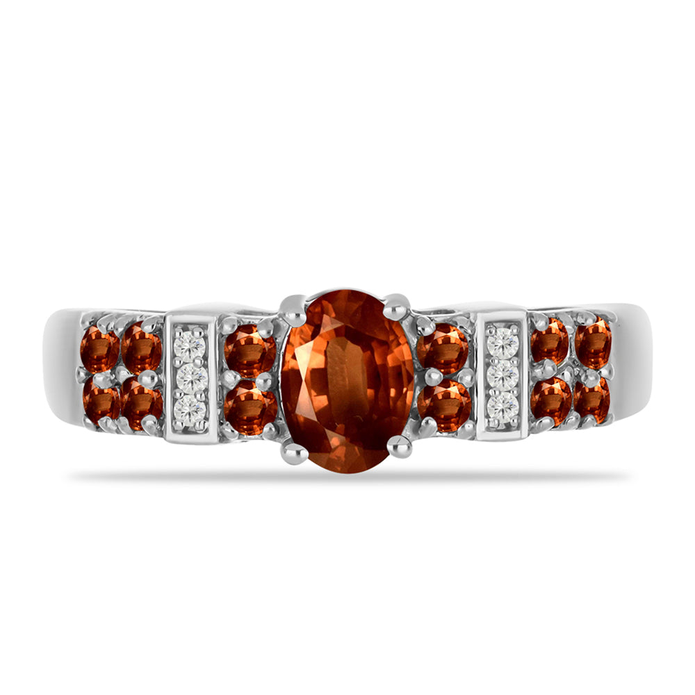 Inel din Argint 925 ( 3.71 grame ) cu Andaluzit și Topaz Alb 1.36 Carate