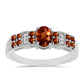Inel din Argint 925 ( 3.71 grame ) cu Andaluzit și Topaz Alb 1.36 Carate