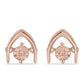 Cercei din Argint 925 Placat cu Aur Roz ( 1.63 grame ) cu Diamant Dansantor Roz 0.01 Carate