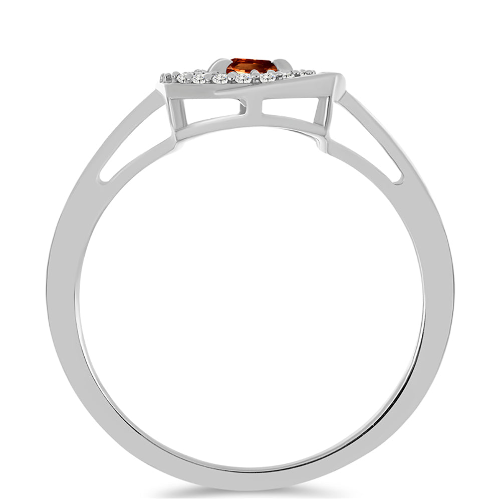 Inel din Argint 925 ( 2.55 grame ) cu Andaluzit și Topaz Alb 0.84 Carate 2 