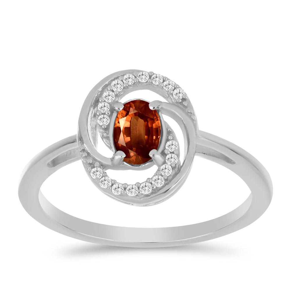 Inel din Argint 925 ( 2.55 grame ) cu Andaluzit și Topaz Alb 0.84 Carate