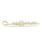 Cruce Pandantiv din Argint 925 Placat cu Aur ( 2.01 grame ) cu Piatra Lunii Curcubeu 1.3 Carate
