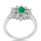 Inel din Argint 925 ( 3.71 grame ) cu Smarald Brazilian și Topaz Alb 0.89 Carate
