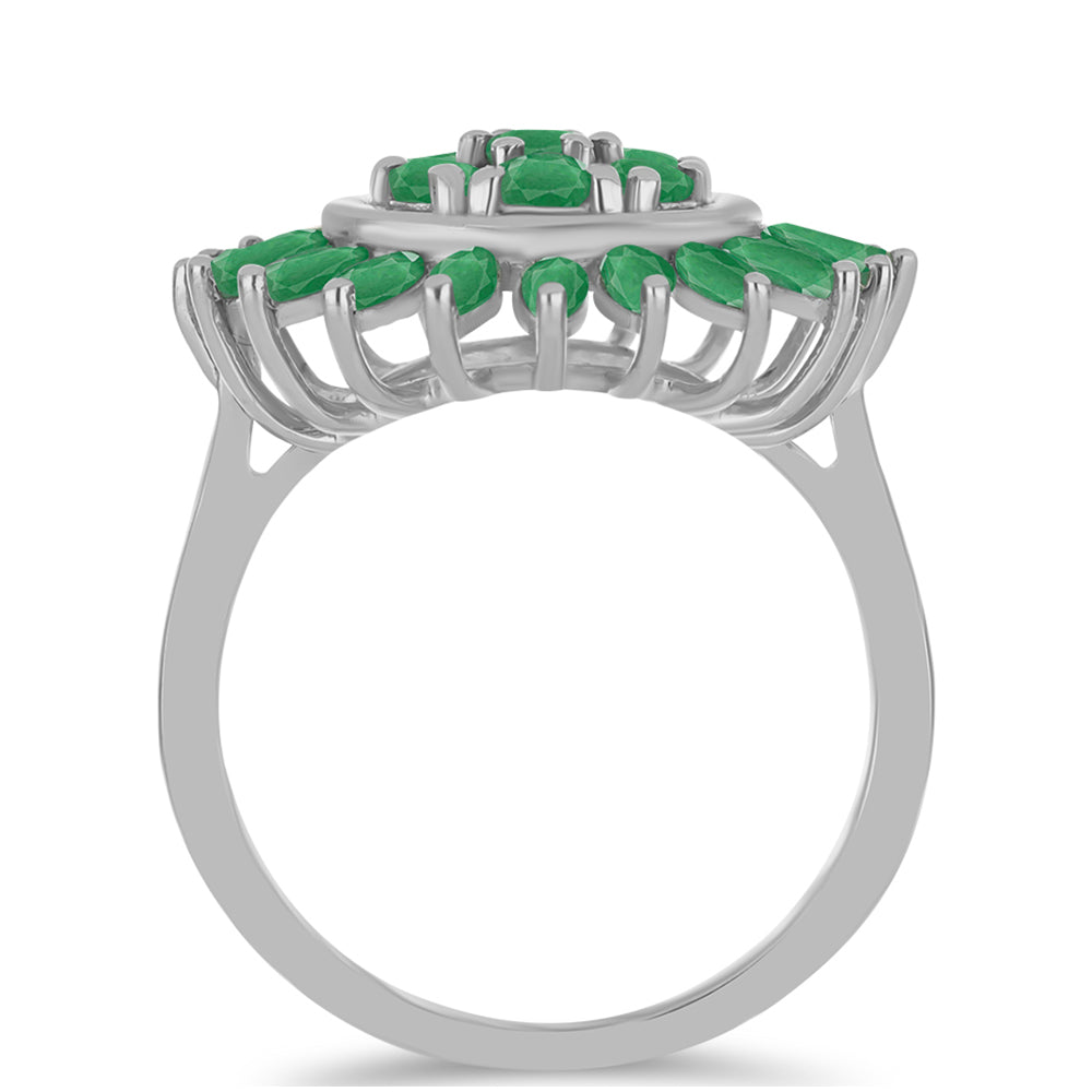 Inel din Argint 925 ( 4.17 grame ) cu Smarald Brazilian 2.83 Carate