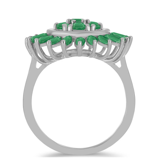 Inel din Argint 925 ( 4.17 grame ) cu Smarald Brazilian 2.83 Carate