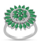Inel din Argint 925 ( 4.17 grame ) cu Smarald Brazilian 2.83 Carate