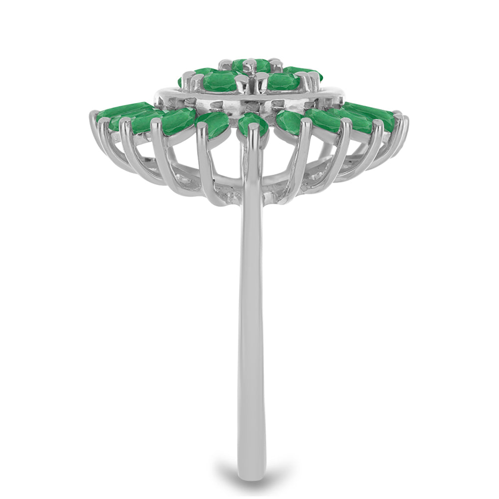 Inel din Argint 925 ( 4.17 grame ) cu Smarald Brazilian 2.83 Carate