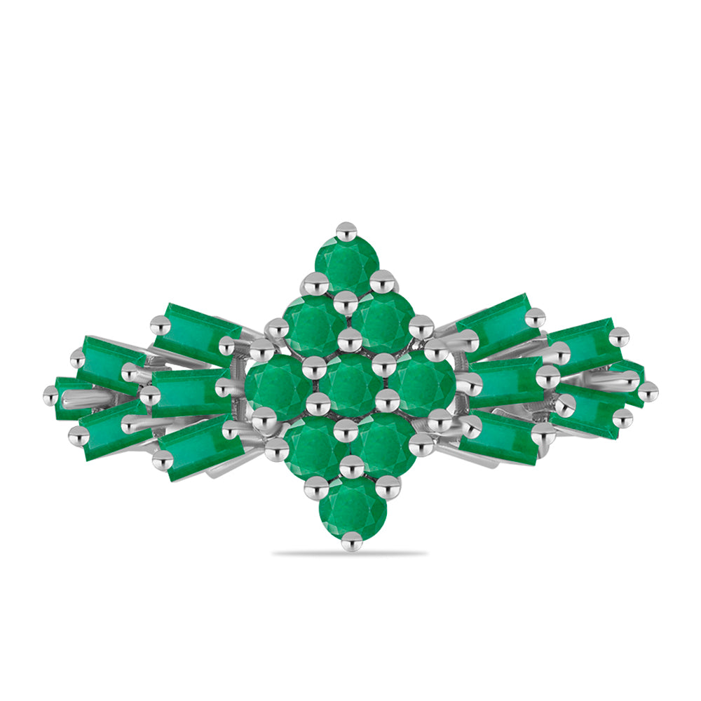 Inel din Argint 925 ( 3.11 grame ) cu Smarald Brazilian 2.18 Carate 1 