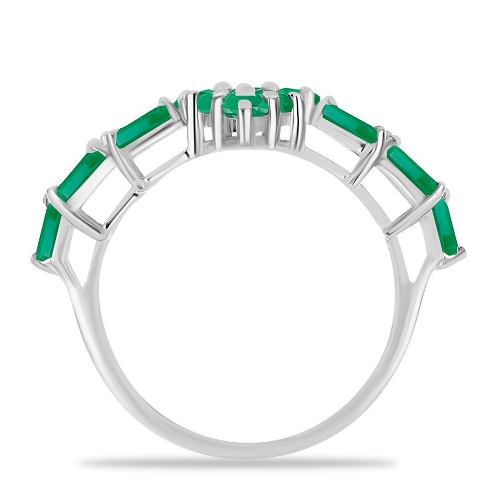 Inel din Argint 925 ( 3.11 grame ) cu Smarald Brazilian 2.18 Carate 2 