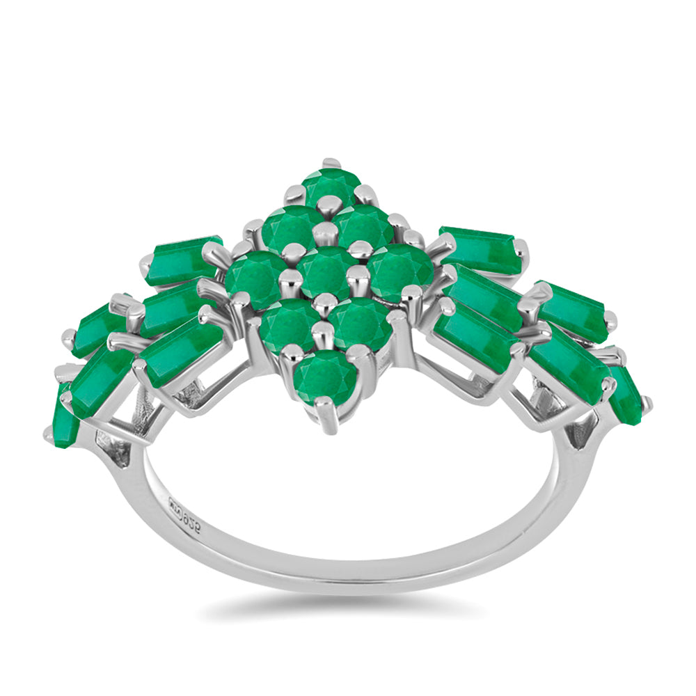 Inel din Argint 925 ( 3.11 grame ) cu Smarald Brazilian 2.18 Carate