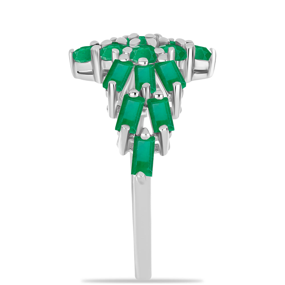 Inel din Argint 925 ( 3.11 grame ) cu Smarald Brazilian 2.18 Carate 4 