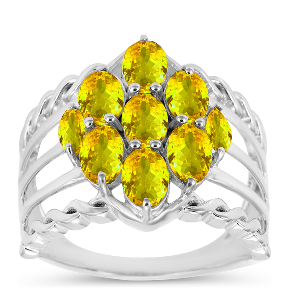 Inel din Argint 925 ( 4.93 grame ) cu Citrin Ural 2.97 Carate