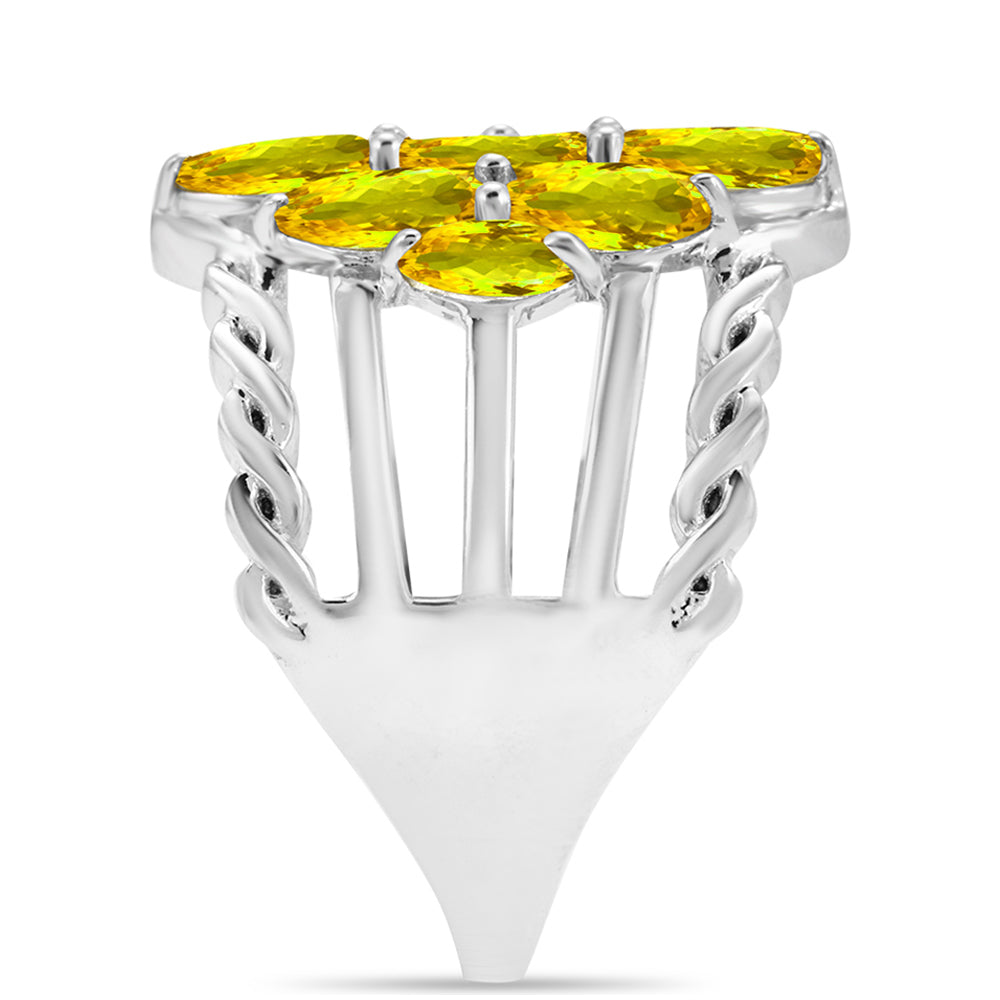 Inel din Argint 925 ( 4.93 grame ) cu Citrin Ural 2.97 Carate 3 