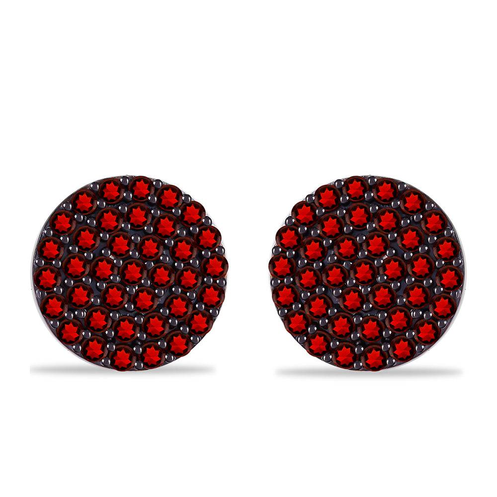 Cercei din Argint 925 ( 1.84 grame ) cu Granat Barton 0.67 Carate 1 