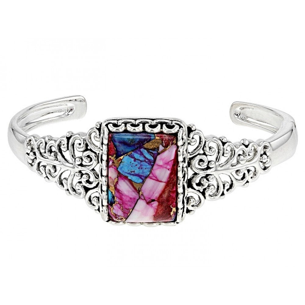 Brățară din Argint 925 Placat cu Aur ( 18.38 grame ) cu Turcoaz Oyster 13.03 Carate 1 