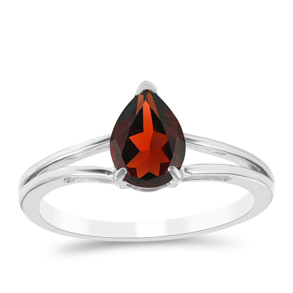 Inel din Argint 925 ( 1.86 grame ) cu Granat Barton 1.26 Carate 2 