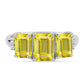 Inel din Argint 925 ( 2.61 grame ) cu Citrin Ural și Topaz Alb 3.28 Carate