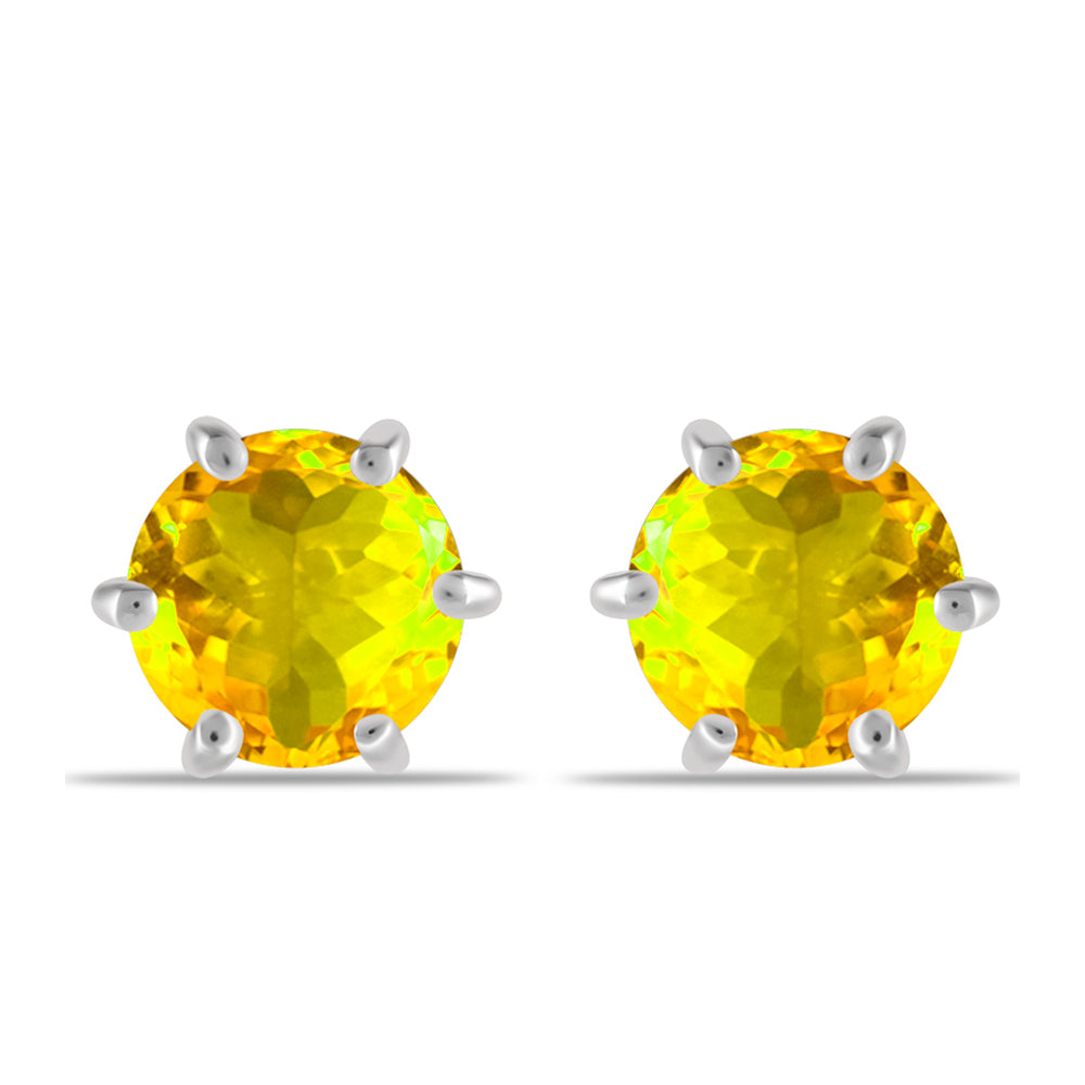 Cercei din Argint 925 ( 1.49 grame ) cu Citrin Ural 3.53 Carate 1 