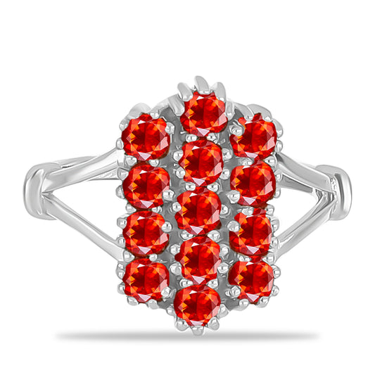 Inel din Argint 925 ( 3.47 grame ) cu Opal Etiopian Lega Dembi Roșu 0.86 Carate