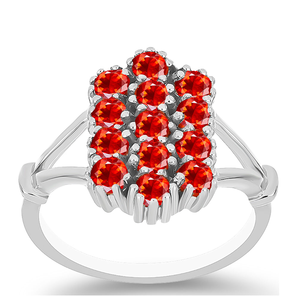 Inel din Argint 925 ( 3.47 grame ) cu Opal Etiopian Lega Dembi Roșu 0.86 Carate 3 