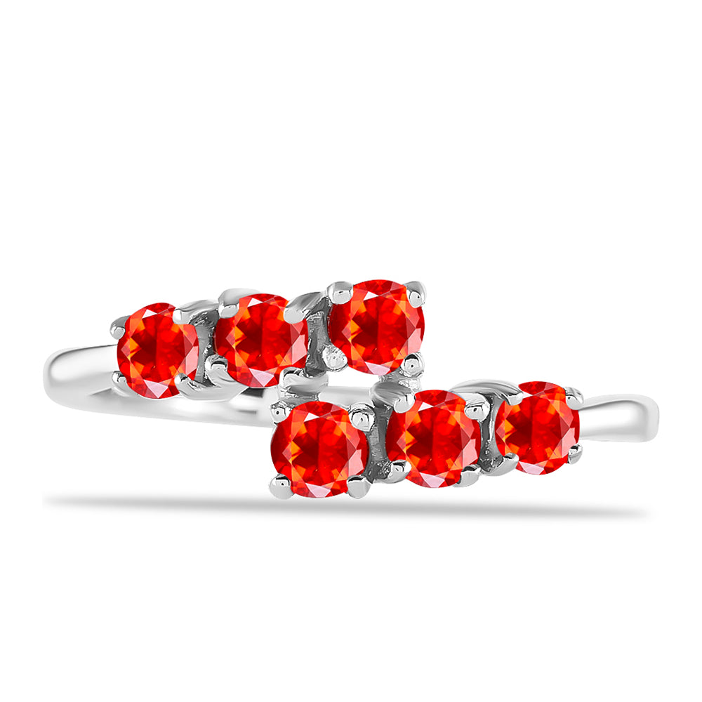 Inel din Argint 925 ( 2.18 grame ) cu Opal Etiopian Lega Dembi Roșu 0.4 Carate