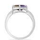 Inel din Argint 925 ( 3.37 grame ) cu Ametrin Anahi și Topaz Alb 2.19 Carate