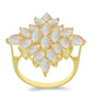 Inel din Argint 925 Placat cu Aur ( 4.1 grame ) cu Opal Welo 2.71 Carate