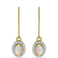 Cercei din Argint 925 Placat cu Aur ( 2.48 grame ) cu Opal Welo și Topaz Alb 1.08 Carate