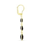 Cercei din Argint 925 Placat cu Aur ( 1.55 grame ) cu Onix Negru 6.75 Carate
