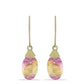 Cercei din Argint 925 Placat cu Aur ( 1.36 grame ) cu Fluorit Violet 10.37 Carate
