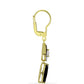 Cercei din Argint 925 Placat cu Aur ( 3.38 grame ) cu Onix Negru și Topaz Alb 3.14 Carate