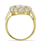Inel din Argint 925 Placat cu Aur ( 4.03 grame ) cu Opal Welo și Topaz Alb 3.48 Carate