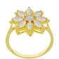 Inel din Argint 925 Placat cu Aur ( 3.9 grame ) cu Opal Welo și Topaz Alb 0.89 Carate